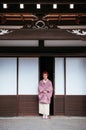 Woman in Kimono dress at Noboribetsu Date Jidaimura old Edo Hist