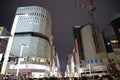 Nov 26 2023 Japan, Tokyo, Ginza, pedestrian traffic in street, dusk Royalty Free Stock Photo