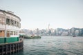 30 Nov 2019 - Star ferry pier, Hong Kong: ferry is going back to pier
