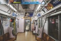 Nov 30 2023 Tokyo Japan, a vehicle interior on a subway train