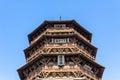 Nov 2014, Yingxian, China: Wooden Pagoda of Yingxian, near Datong, Shanxi province, China.