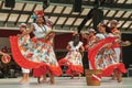 vivo Brazilian folk dancers performing a typical dance