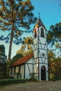 Church with belfry in traditional style