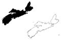 Nova Scotia Canada map vector