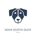 Nova Scotia Duck Tolling Retriever dog icon. Trendy flat vector Royalty Free Stock Photo