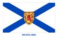 Nova Scotia Flag Vector Illustration on White Background. Provinces Flag of Canada