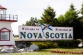 Nova Scotia Welcome Sign - Canada Royalty Free Stock Photo