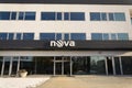 Nova television CME company logo on the headquarters building on January 18, 2017 in Prague, Czech republic.