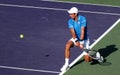 Novak Djokovic on tennis court Royalty Free Stock Photo