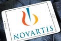 Novartis pharmaceutical company logo Royalty Free Stock Photo