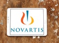 Novartis pharmaceutical company logo Royalty Free Stock Photo