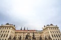 Nove Kralovsky Palac or New Royal Palace in Prague Castle Prazsky Hrad, seen from its main gate, Royalty Free Stock Photo