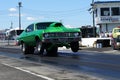 Drag race wheelie Royalty Free Stock Photo