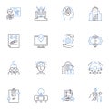 Novel approach line icons collection. Innovation, Originality, Unconventional, Progression, Piering, Breakthrough