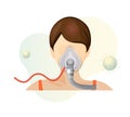 Novel Coronavirus - Non Invasive Ventilation Support - Icon Royalty Free Stock Photo