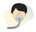 Novel Coronavirus - Non Invasive Ventillation Support - Icon Royalty Free Stock Photo