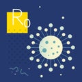 Novel Coronavirus - SARS-CoV-2 - R Naught  - Icon Royalty Free Stock Photo