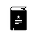 Black solid icon for Novel, dairy and publish