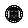 Black solid icon for Novel, fiction and encyclopedia