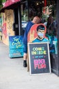 A Novelty Store in the Short North area of Columbus Displays a Sign with Star Trek`s Spock Wearing a Mask