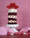 Novelty triple layer red velvet cupcake Royalty Free Stock Photo