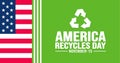 November is America Recycles Month background template. Holiday concept.