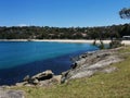 22 November 2022 - Balmoral Beach, NSW, Australia: View of sandy beach and sea