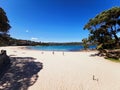 22 November 2022 - Balmoral Beach, NSW, Australia: View of sandy beach and sea