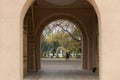 November 9, 2020 Balti Moldova church entrance through the arch