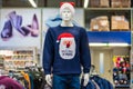 November 29, 2022 Balti, Moldova. Illustrative editorial. Christmas mannequin on sale for winter and New Year holidays Royalty Free Stock Photo