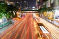 8 NOVEMBER, 2018 : BANGKOK, THAILAND - Long exposure night light at Ratchaprasong intersection Siam THAILAND