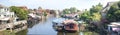 Panorama landscape view riverside of Bangkok City ,Thailand.