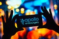 November 29, 2022, Brazil. In this photo illustration, the Apollo Endosurgery logo is displayed on a smartphone screen