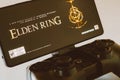 November 11, 2023, Brazil. The Elden Ring logo is displayed on a smartphone screen, next to a gamepad