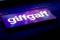 November 23, 2021, Brazil. In this photo illustration the Giffgaff logo seen displayed on a smartphone