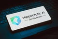 November 24, 2023, Brazil. In this photo illustration, the Hippocratic AI logo is displayed on a smartphone screen