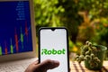 November 9, 2020, Brazil. In this photo illustration the iRobot logo seen displayed on a smartphone