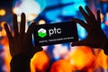 November 2, 2022, Brazil. In this photo illustration, the PTC Inc. logo is displayed on a smartphone screen