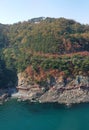 3 November 2022 - Busan, South Korea: View of walkway along rocky coastline Royalty Free Stock Photo