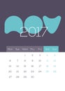 November 2017 Calendar - Beautiful, Modern, Fresn, Clean and Cool Royalty Free Stock Photo