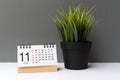 November 2020 calendar Royalty Free Stock Photo