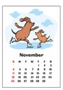 November 2018 calendar