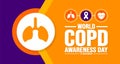 November is COPD Awareness Day background template. Holiday concept. background, banner, placard, card, and poster design