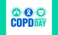 November is COPD Awareness Day background template. Holiday concept. background, banner, placard, card, and poster design