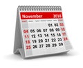 November 2018 - Calendar