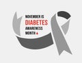 November Diabetes Awareness Month. Vector illustration