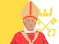 Pope Francis illustration Royalty Free Stock Photo