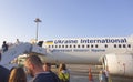 November 7, Egypt Hurghada tourism boarding plane airline Ukraine International Airlines