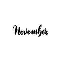 November Handwritten Brush Lettering