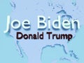 November, 8, 2020: Illustration showing Republican Donald Trump vs Democrat Joe Biden face-off for American president on isolated